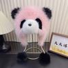 Faux Mink Fur Cap Plush Panda Hat Winter Women'S Ear Protection Hat Fashion Bomber Hat Outdoor Thicken Furry Wind Snow Caps
