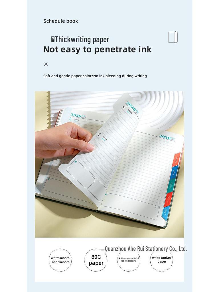 2026 English-Spanish Daily Planner Diary & Calendar Notebook