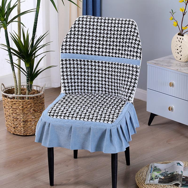 

Изогнутый чехол для стула, Цельный эластичный чехол для спинки стула, Чехол для обеденного стула специальной формы, Полукруглый чехол для стула, Подушка-спинка Light Luxury Regular серый