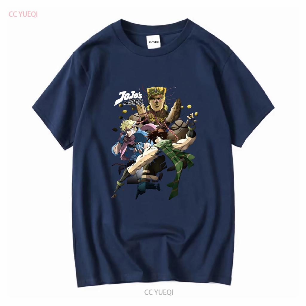 Jojos Bizare Adventure Adult New T Shirt Joseph Joestar Collage of Characters long or short sleeves vintage Washed Stretched