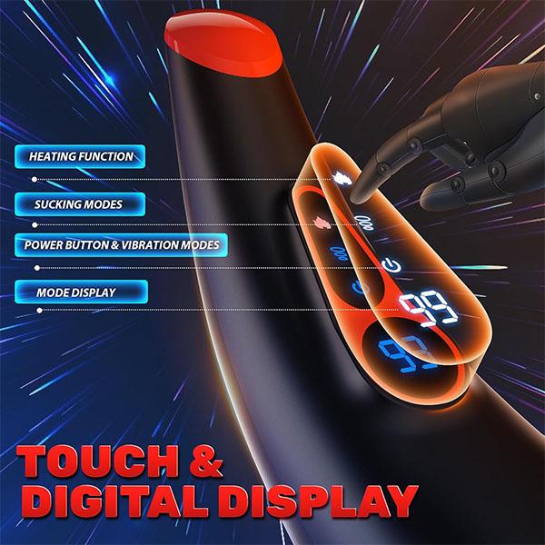 Automatic Sucking Male Masturbator - APP Control Masturbators Penis Pump with 9 Sucking & 9 Vibrating, 3D Textured Sleeve Heating Blowjob Mens Sex Toy