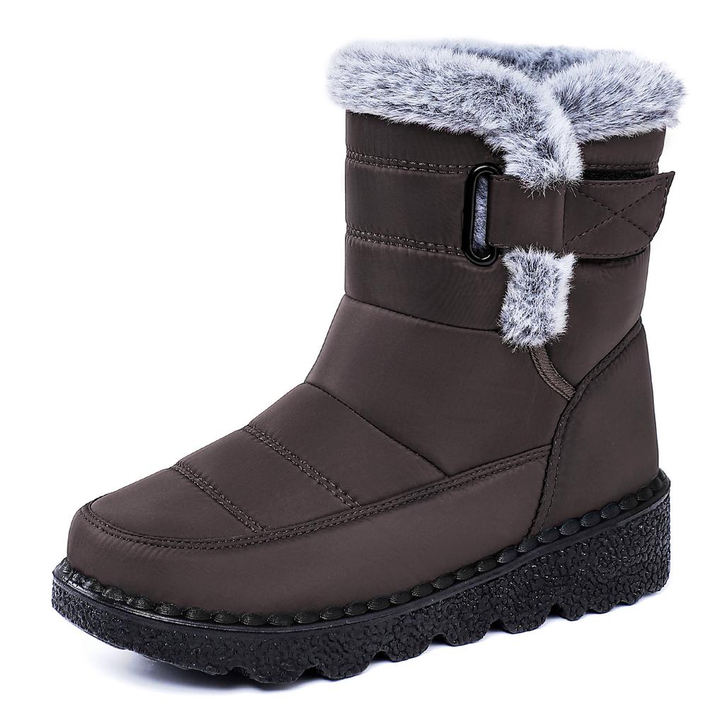 Shoes Women's shoes Snow boots Large size polyurethane cotton shoes Fleece thickened long cotton boots Cold-proof and warm women's boots
