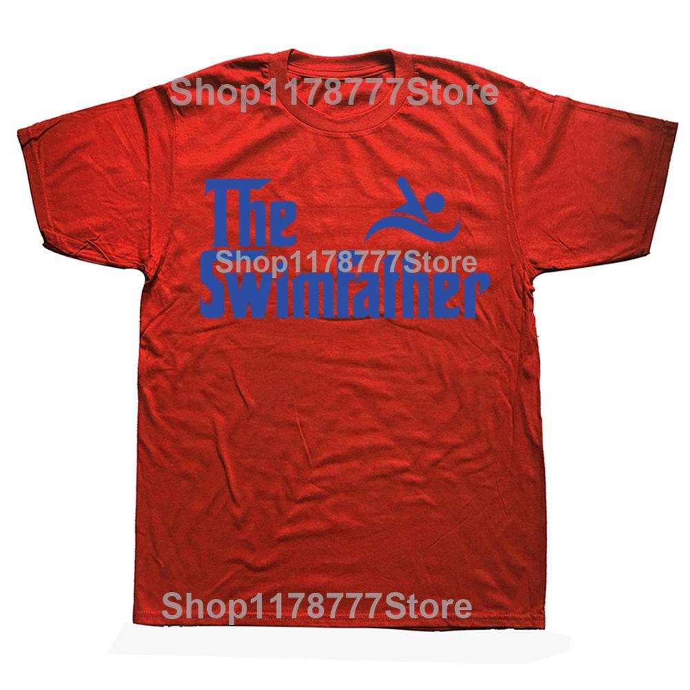 The Swim Father Funny Swimming Swimmer T Shirt Gift Men Clothing Tops Graphic T Shirts Vintage T Shirt Streetwear S