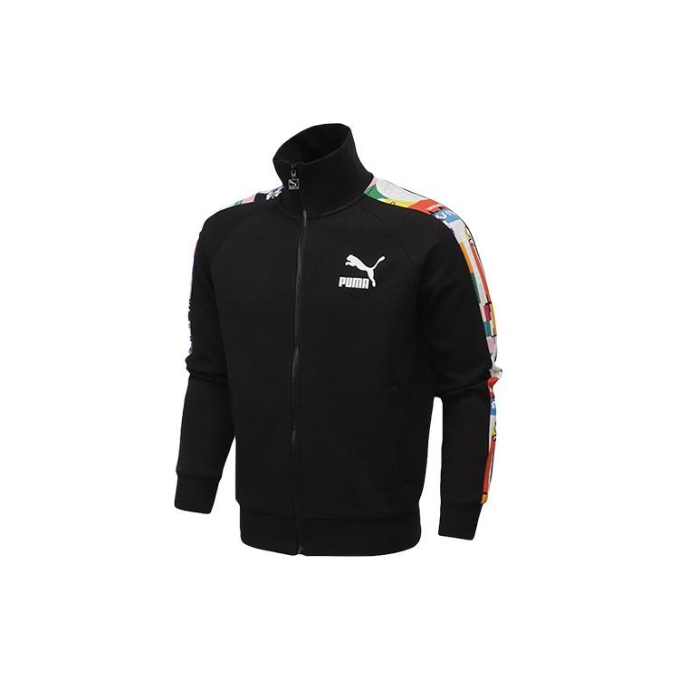 PUMA T7 Casual Sports Slim Fit Stand Collar Jacket Black Men s 531290-01 S