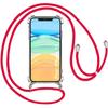 Protective Case - eFConnection - iPhone 11 - Flexible - Transparent-red - Anti-scratch