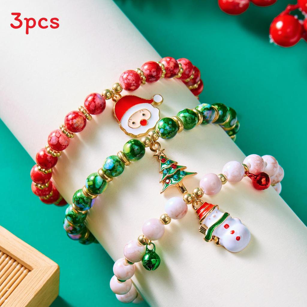 Holiday Themed Alloy Hand Jewelry Trio For Women Christmas Celebration Gift
