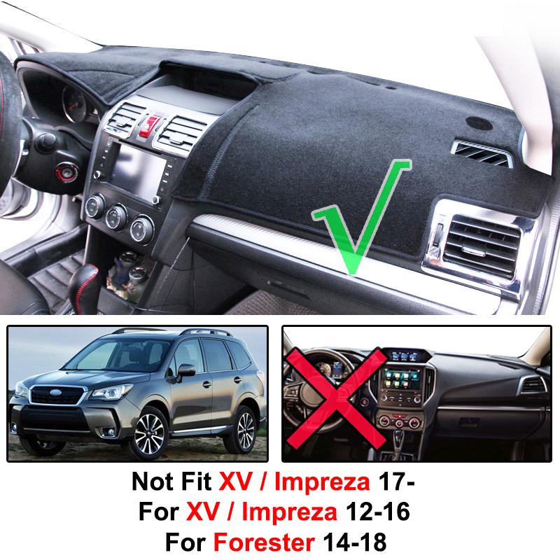Dashboard Cover Sunshade Mat Pad For SUBARU Impreza XV WRX 2012-2016 Forester SJ 2014-2018 Dash Carpet Protector Car Accessories