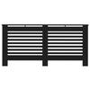 Radiator Cover - VIDAXL - Black - MDF - Slat Design