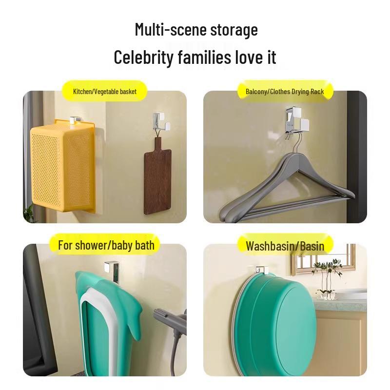 Stainless Steel Punch-Free Storage Rack for Hanging Basins