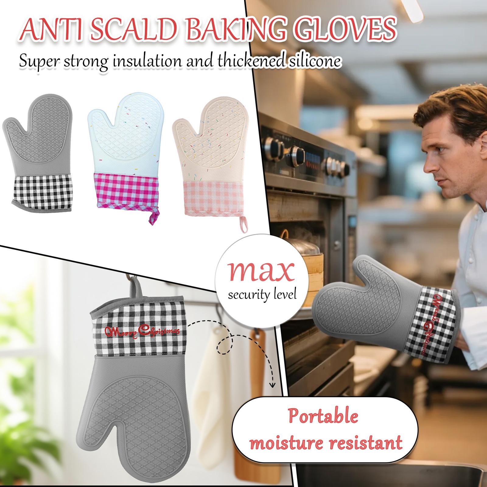 

Personalized Custom Embroidered Name Silicone Oven Gloves, Scald-proof Kitchen Gloves Suitable For Baking, Grilling, And Microwave Cooking (one Glove) One Size