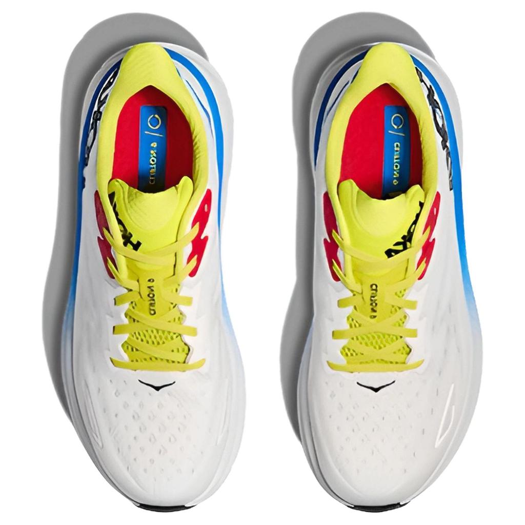 HOKA Clifton 9 Blanc De Blanc Virtual Blue Men Sneakers White 1127895-BVR