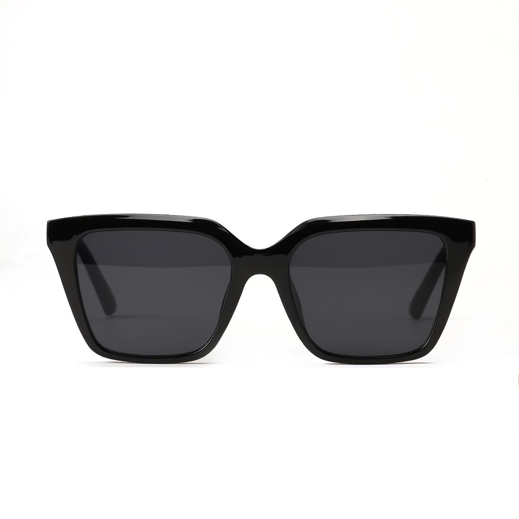 Lunettes 95144 Yeux de Chat Carrées Monture Large Lunettes de Soleil Colorées Femmes, Lunettes de Soleil Protection Solaire Hommes