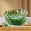 New Year Light Luxury Emerald Green Flower Fruit Plate Set