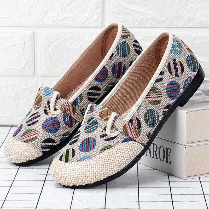Women's shoes spring canvas women's shoes lazy pedal, platform fisherman shoes canvas shoes women