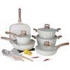 DONNOR Ceramic Cookware Sets Pots and Pans Set Nonstick  Induction Cookware Kitchen Cooking Set with Frying Pans Set