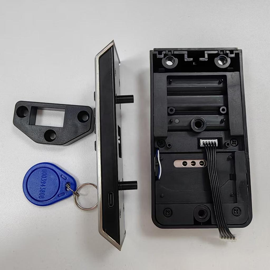 Stainless Steel Polished Smart Gym Locker Lock with Code and Card Unlock Easy Installation Smart RFID Cabinet Drawer Lock