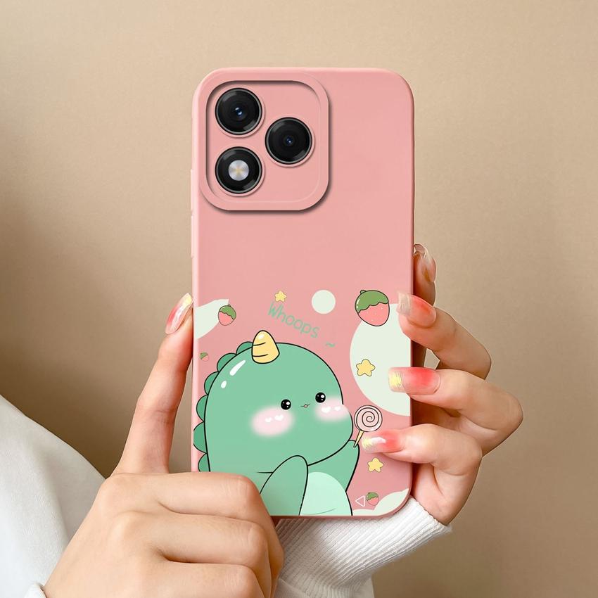 Phone Covers For Huawei Honor X9c X6b X7c X60 X5b 400 Lite X8 X8c Angry Dinosaur Patterns Soft Liquid Silicone Dustproof Shell For Huawei Bumper Cases
