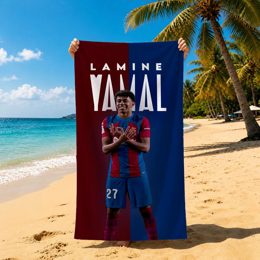 Athlete L-Lamine Y-Yamals Towel Towel Soft Pool Gift For Travel Gym Shower Cool Camping Quick Dry Sports Large Beach Towel