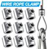 10pcs For 2mm Wire Rope Clamp  Copper Suspension Clips Single Hole Retainer Clip Adjustable Screw Fixing Hardware Accessories