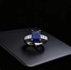 Modeschmuck Schmuck Rechteck Zucht Smaragd Ring Persönlichkeit Quadratisch Hochkohlenstoff Diamant Farbe Schatzring Damen