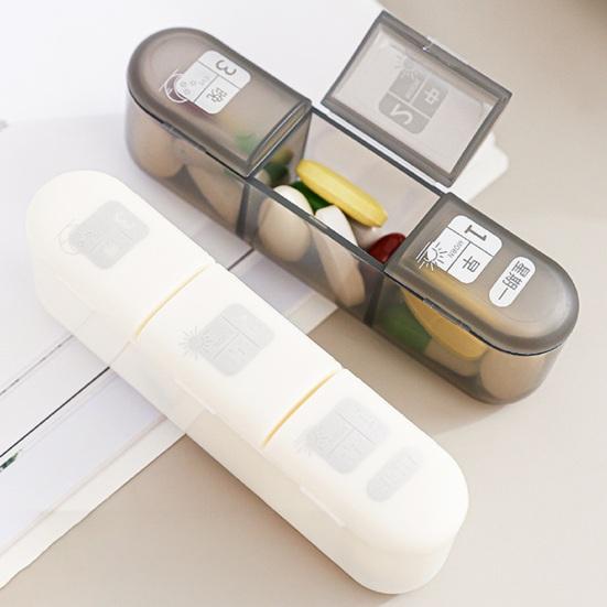 Weekly Pill Organizer Morning Noon Evening 3 Times A Day Pill Storage Box Large Capacity Portable Travel 7-Days Medication Dispenser