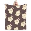 Chiikawa Cute Cartoon Manga Blanket Hachiware Usagi Wool Vintage Soft Throw Blanket for Home Decoration