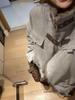 American Style Fluffy Patchwork Stand Collar Plus Velvet Casual Thickened Autumn/Winter Jacket