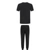 adidas Taekwondo Bisiklet Yaka Nefes Alabilen Kısa Kollu Tişört Çizgili Moda Uzun Pantolon Günlük Spor Takım Elbise ADICLTSPSTK-BGY+TR30P1T-BW