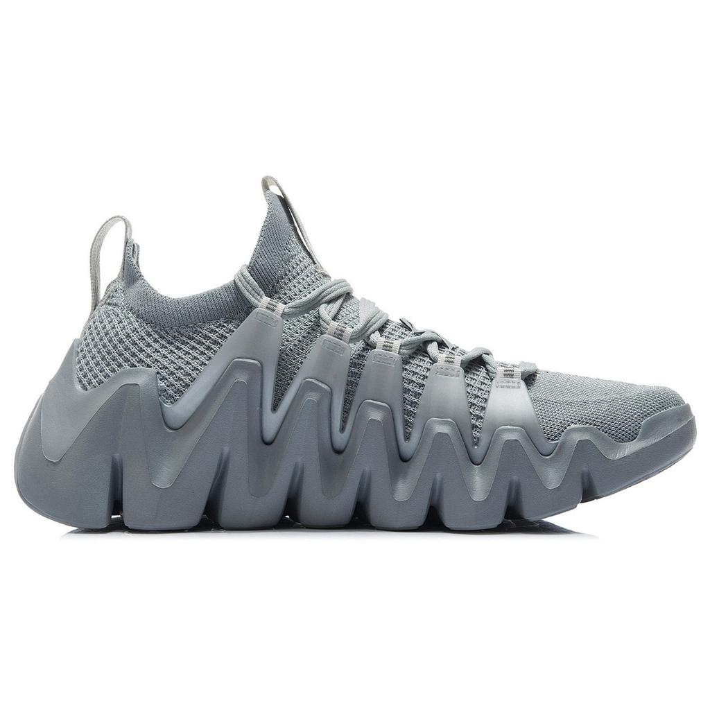 New LiNing Phantom Stinger Wear Resistant Slip Resistant Cushioning Breathable Low Top Running Shoes Men's Gray ARKR007-4