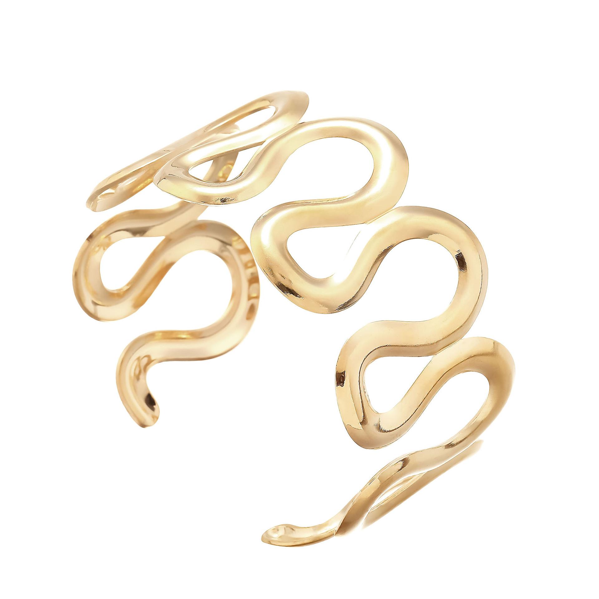 Металлический браслет Личность Преувеличенный Змея Бабочка Открытый браслет Браслет