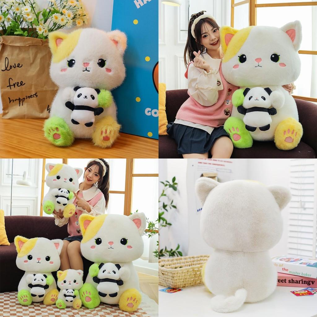 Cat Panda And Plush Toy Cute Cartoon Girl Child Bedroom Decoration Doll Scene