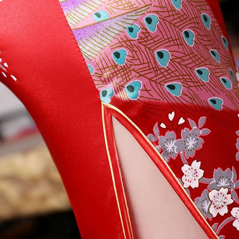 12 Colors Elegant Chinese Cheongsam Dress Women's Traditional Chinese Dress Qipao Costume