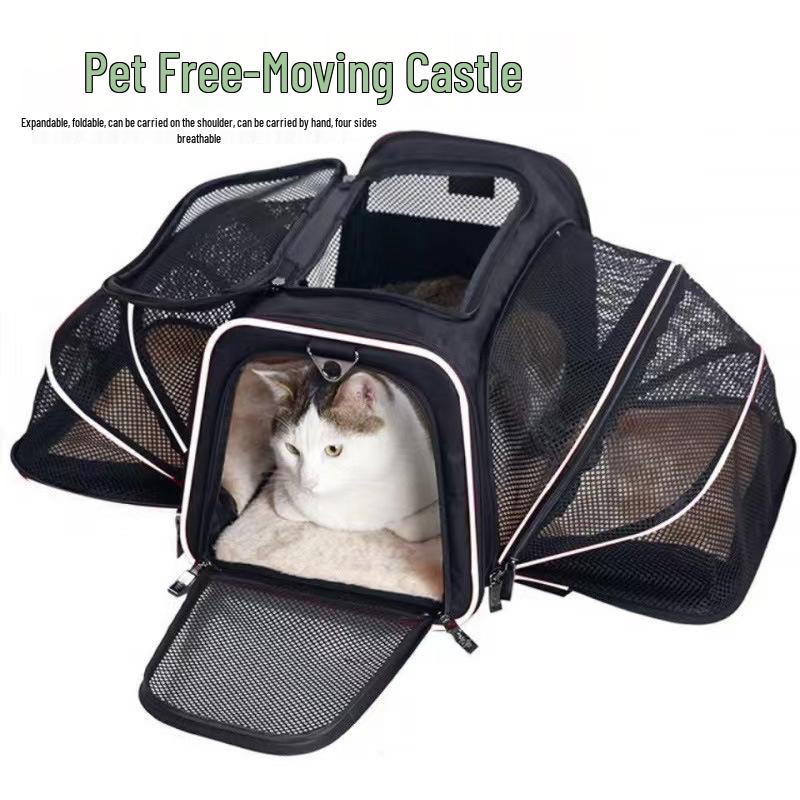 Large Portable Pet Backpack - Breathable, Airline-Friendly for Cats and Dogs