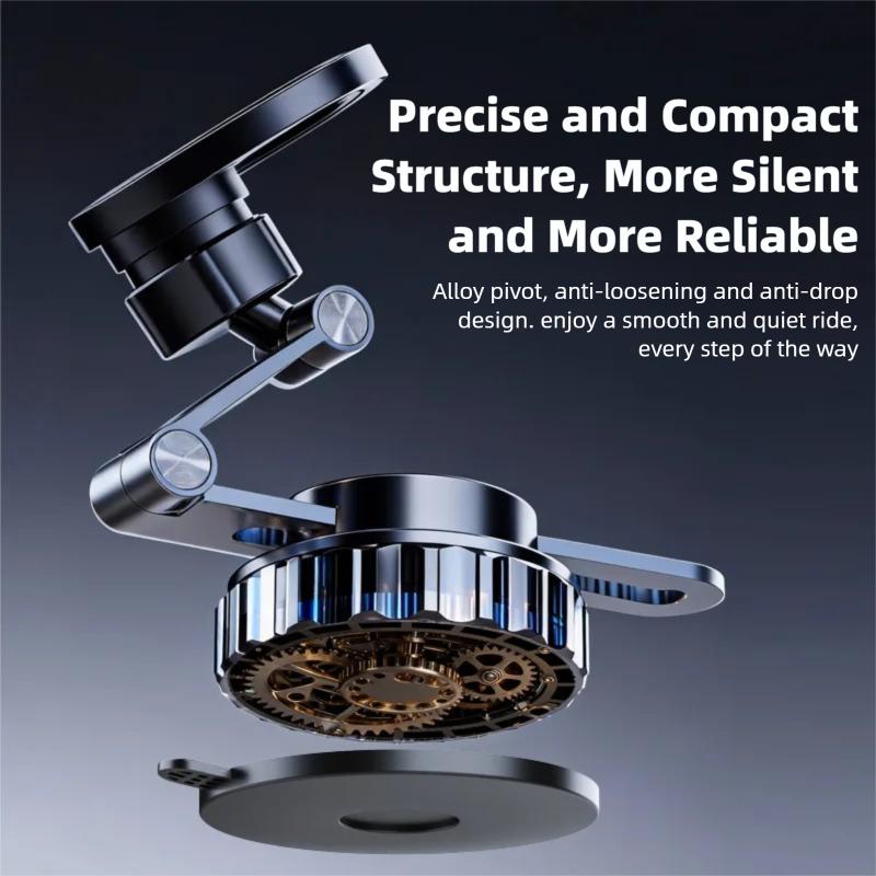 720° Rotation Magnetic Car Phone Holder Stand Extendable Magnet Cellphone Bracket For iPhone 17 16 15 Pro Max 14 13 12 Samsung