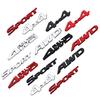 1x Fashion Sport Emblem Badge Car Trunk Fender Sticker Auto Car Racing Decal Decor Silver Black Accessories