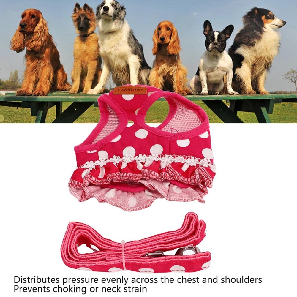 Soft Webbing Small Dog Vest Harness Pink Tone Pet Walking Harness Pet Daily Outing