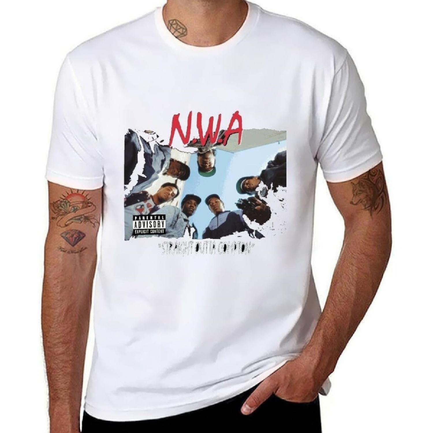 Hokiis Men s T Shirt NWA Short Sleeve Tee Cotton Novelty T Shirt Undershirts(1) S