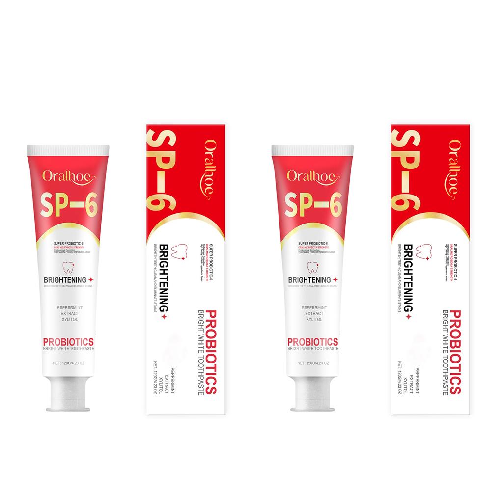 Sp-6 Probiotic Toothpaste Whitening Clean Teeth Remove Plaque Stain Reduce Yellow Fresh Breath Dental Brighten Oral Hygiene Care