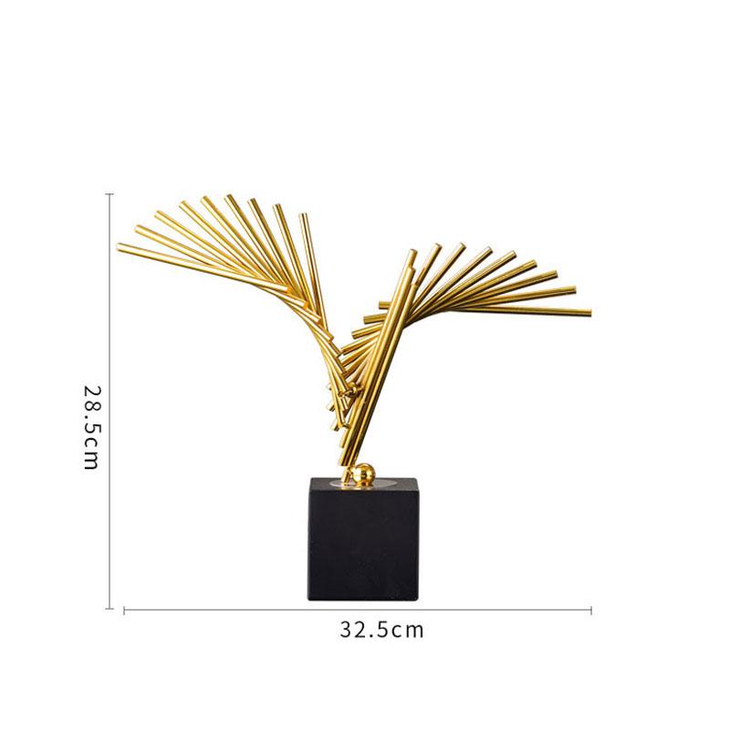 Abstrakt Marmorbas Metall Örn Staty Prydnader Hem Vardagsrum Skulptur Dekoration Hotell Kontor Skrivbord Figurer Tillbehör