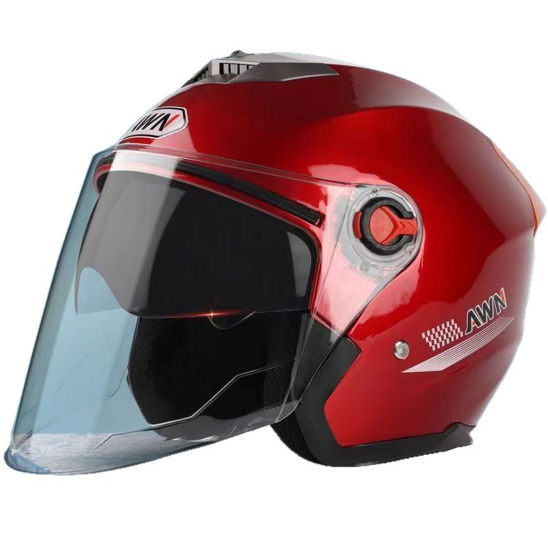 Thickened and warm dual-lens helmet, new national standard3C Certified motorcycle helmets for men and women, all-season helmets, winter helmets