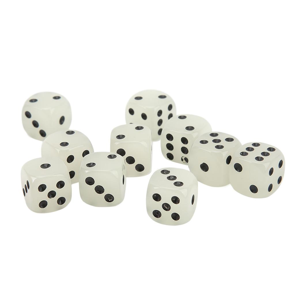 20 STÜCKE Würfelwürfel Leuchtend Große Größe Kunststoff mit Schwarzen Punkten 6-seitige Würfel für Bar-Tischspiel