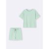 Gu By Uniqlo Cotton Color Lounge Set  Short Sleeve   Shorts 