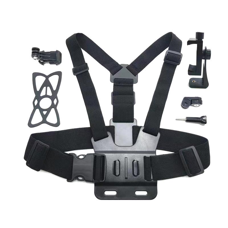 High Quality Easy Install Phone Holder Chest Adjustable Body Mount Belt Chest Strap Phone Head Strap Belt чёрный