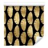 Black and Gold Tropical Gold and Black Pattern Wallpaper 50x1000