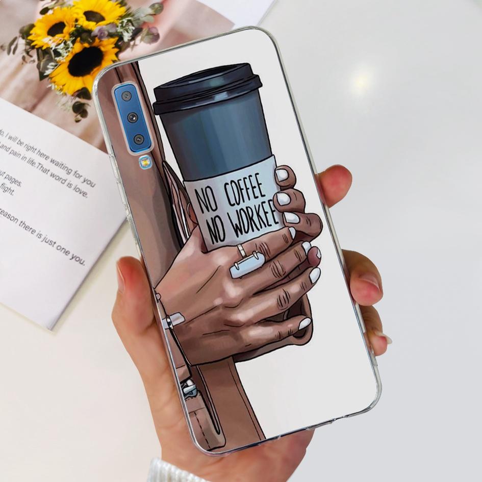 Silicone Cover For Samsung Galaxy A7 2018 Case A750 A750F Case Clear TPU Fashion Phone Case For Samsung A 7 2018 SM-A750F Fundas
