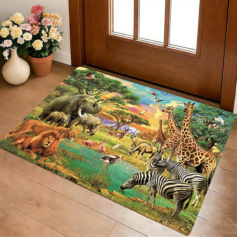 African Safari Living Room Nonslip Area Rug Soft Carpet For Bedroom Game Playroom Sofa Office Home Decor Doormat Christmas Gift C9261047