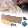Double Bevel Blade Striking Knife with Bamboo Handle Compact Marking