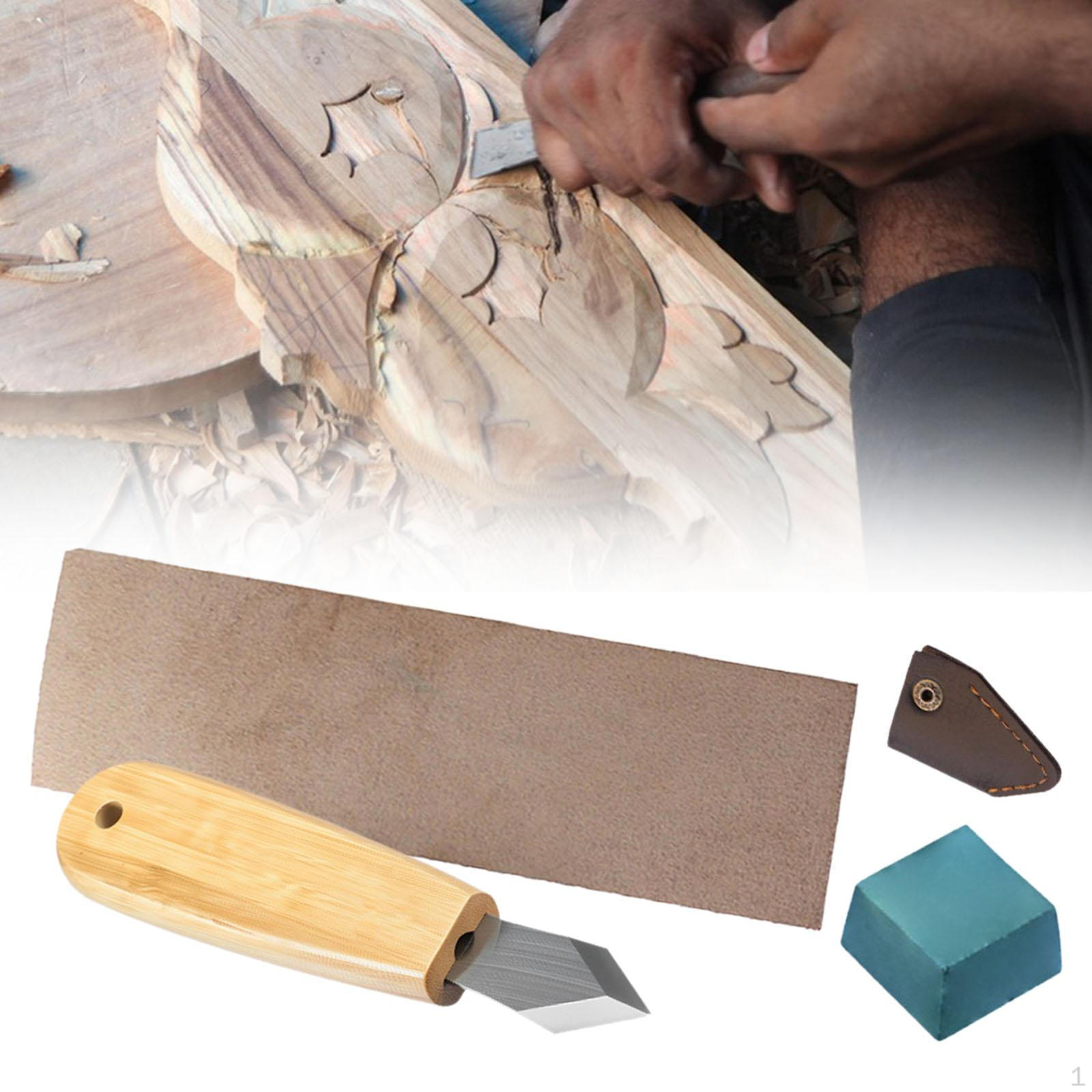

Double Bevel Blade Striking Knife with Bamboo Handle Compact Marking