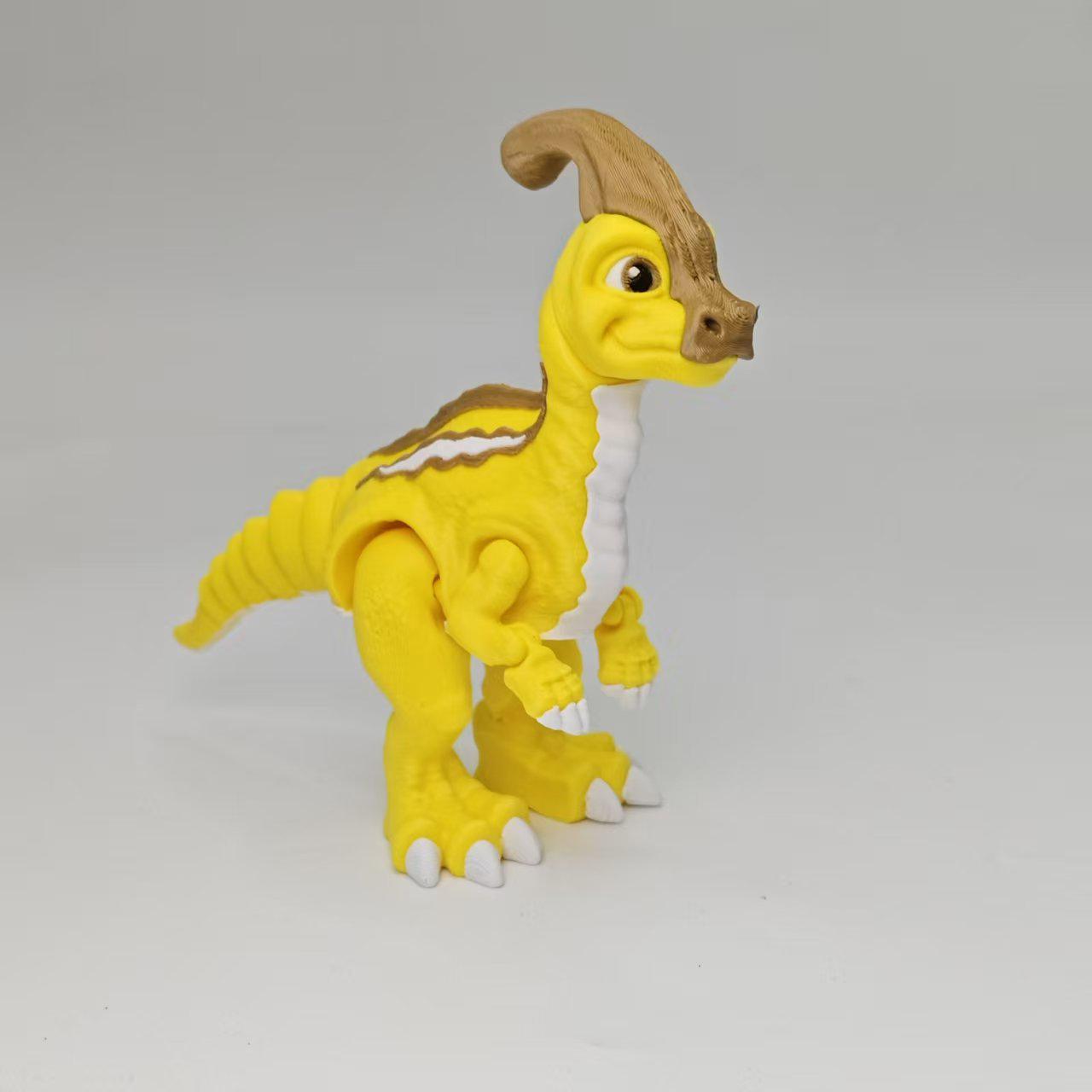 3D Printed Jointed Dinosaur Parasaurolophus Toy Ornament