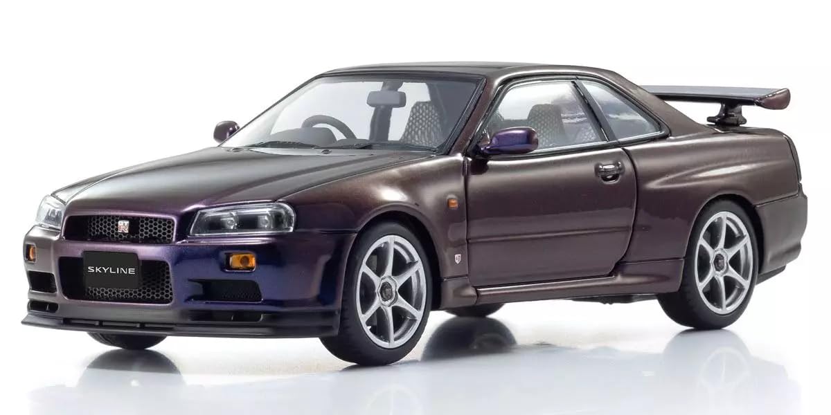 

Kyosho Оригинал Nissan Skyline R34 Фиолетовый Готовая модель KS03936P 1/43 GT-R V-Spec (Полночь III)